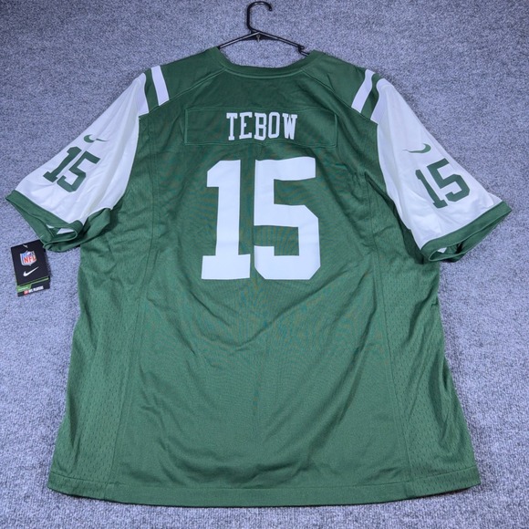 Nike Other - Nike NFL New York Jets Tim Tebow 15 Jersey Mens XXL Green White NWT